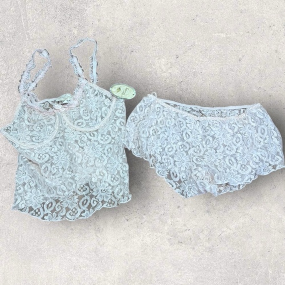 vintage lace nightie set NWT